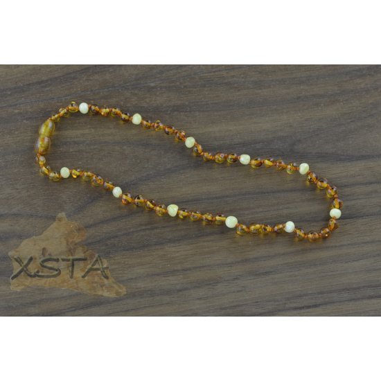 Amber teething necklace for babies or kids